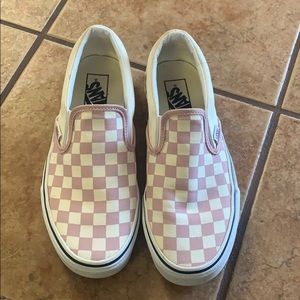 Checkerboard slip on Vans
